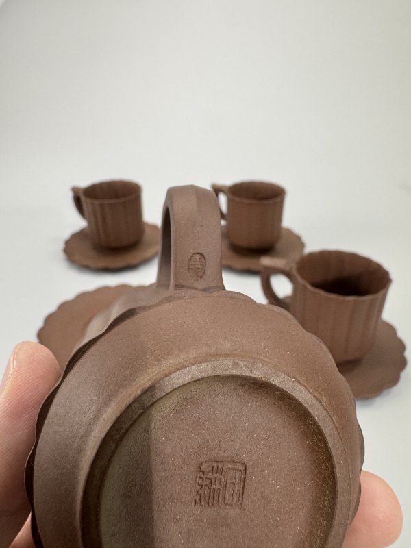 现代 王石耕制高菊九头茶具一套 - 图8