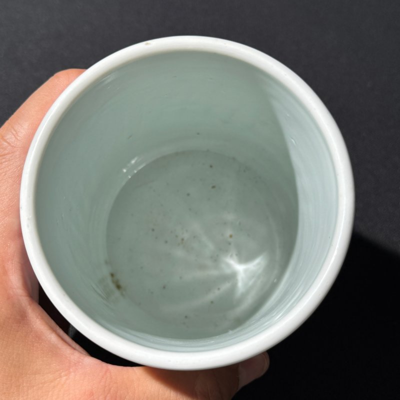 清康熙 青花高士访友图笔筒 - 图7