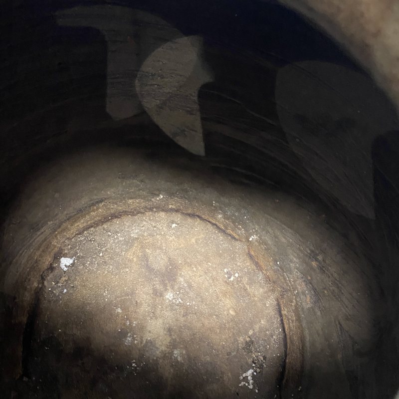明代 茶叶末釉大缸 - 图5