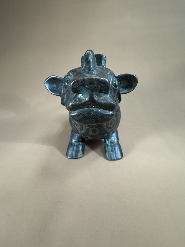 清 铜错银瑞兽（器座） - 图6
