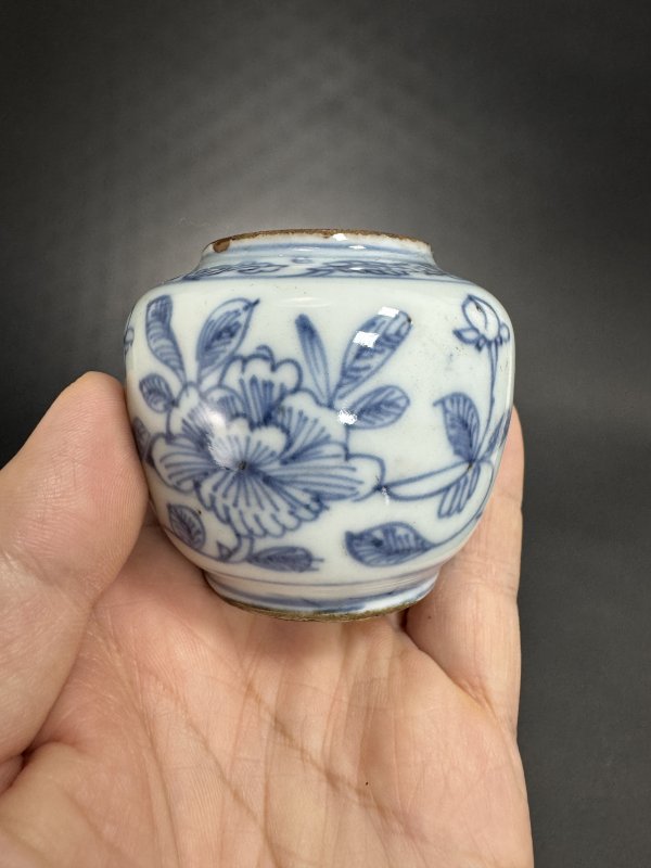 清早期 青花缠枝花卉纹小罐 - 图6