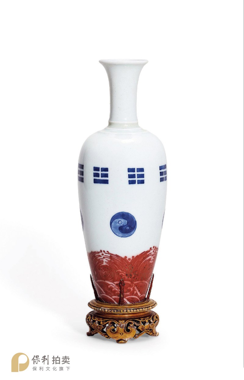 清 金菲雪地套多色料八卦莱菔尊 - 图7