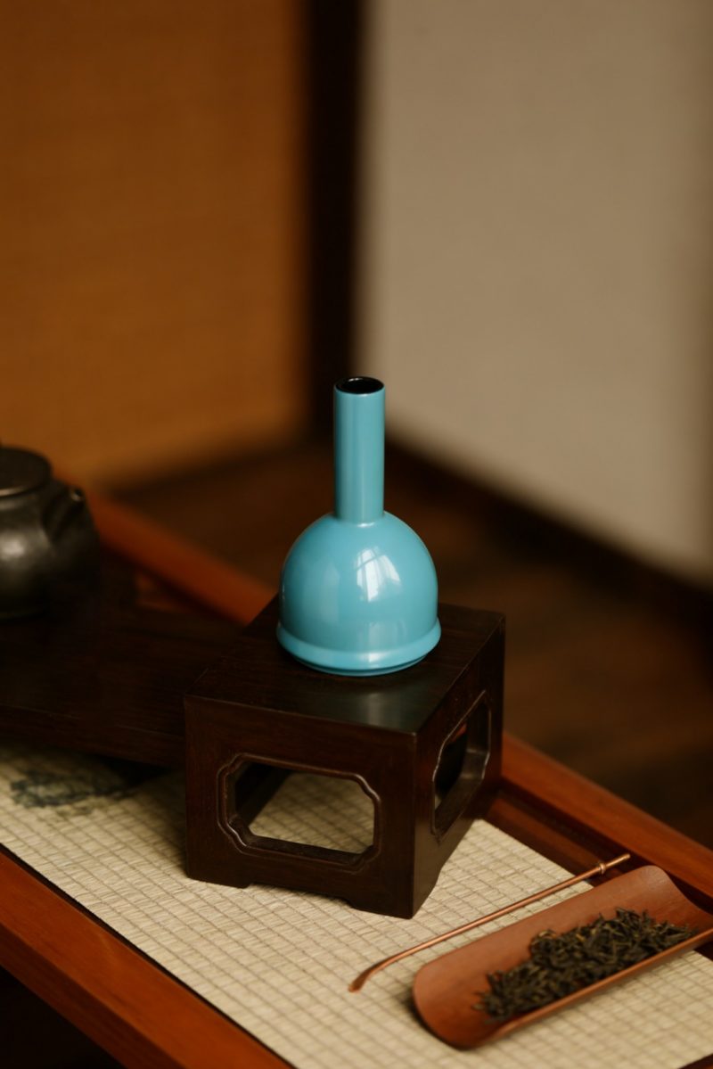 青蓝大漆摇铃尊 - 图6