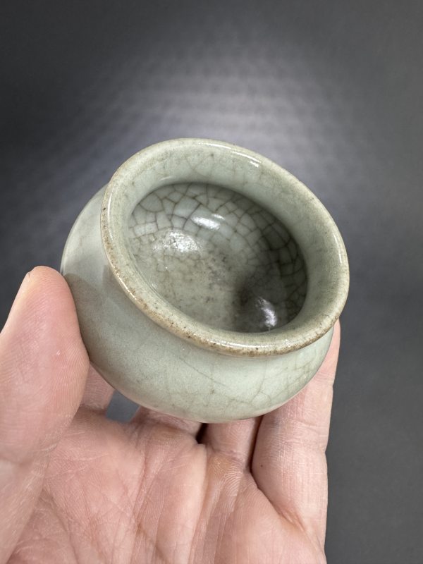 清早期 仿官釉小琴炉 - 图7