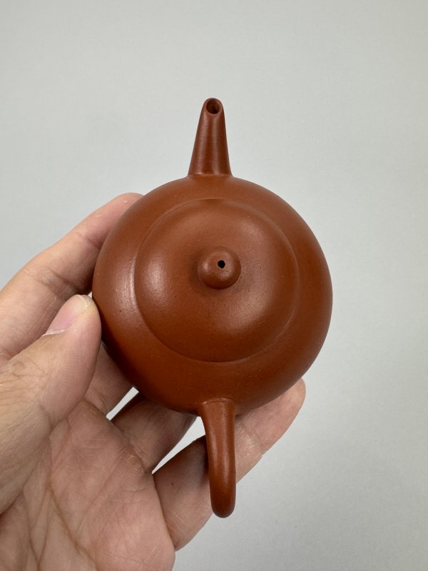 清末民初 荆溪南孟臣制款朱泥小苹果壶 - 图7