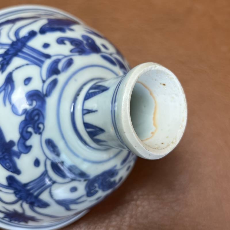 明嘉靖 青花鱼藻纹高足杯 - 图15