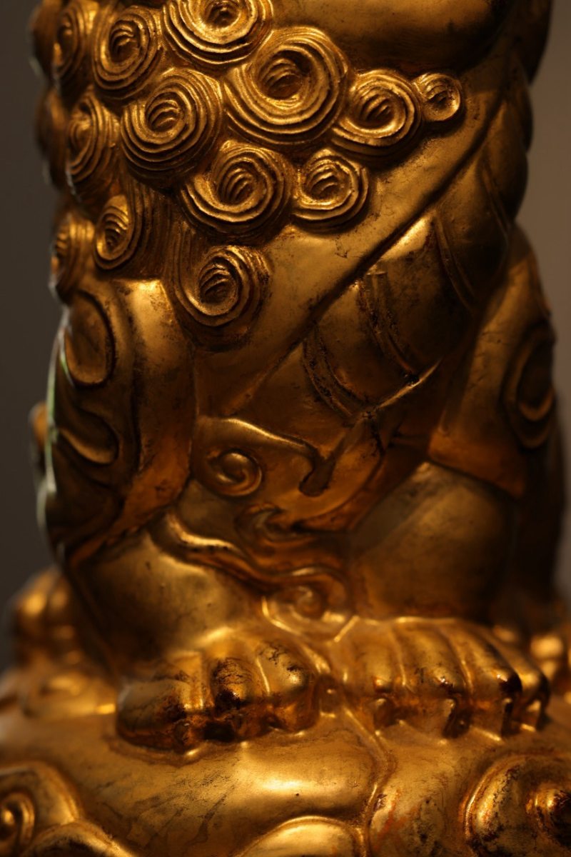 髹金瑞兽香炉 - 图4