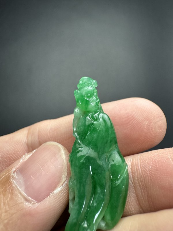 翡翠雕“福至心灵”坠 - 图7