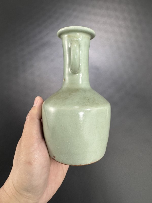 明 龙泉窑青釉双兽耳瓶共两件 - 图12