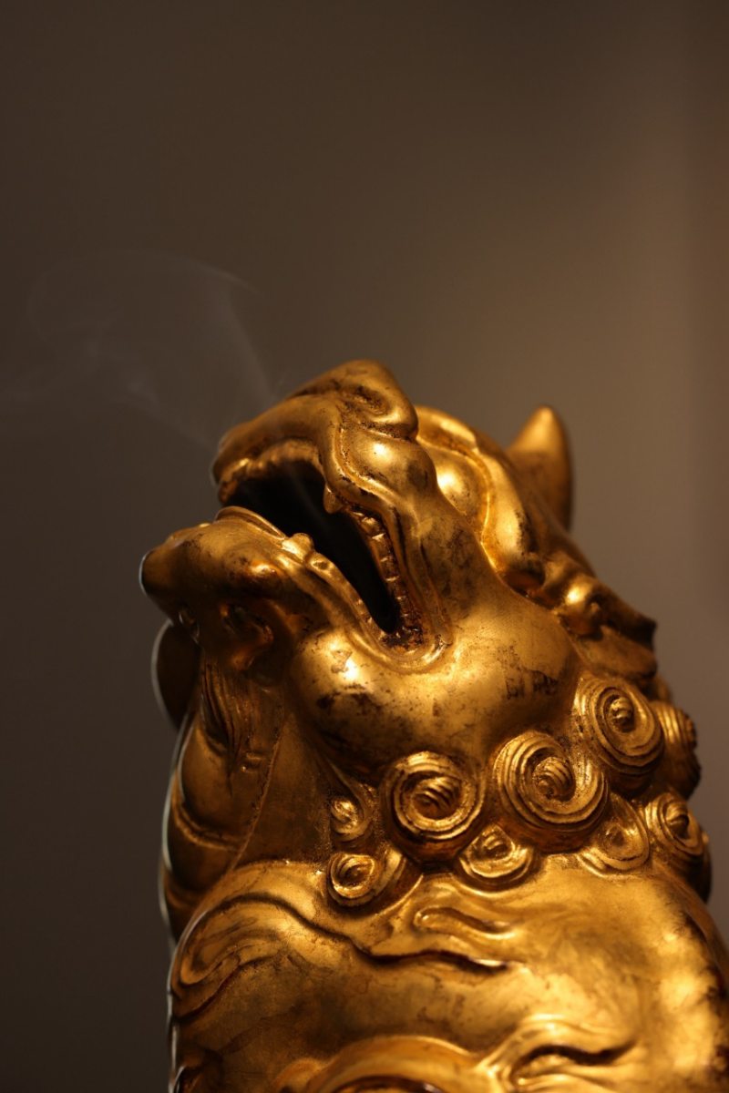 髹金瑞兽香炉 - 图6
