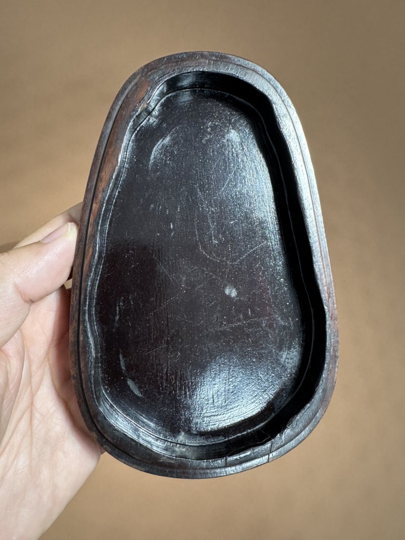清 端石雕荷叶、瓜瓞砚共两方 - 图14