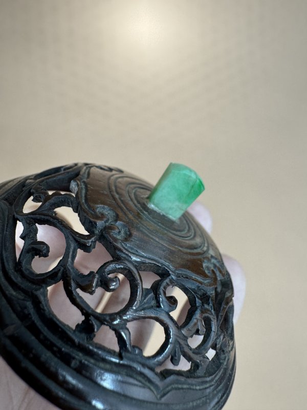 清早期 铜鎏金开光浮雕花鸟鼎式炉 - 图11