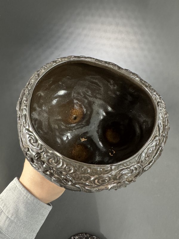 清中期 紫金釉模印“福寿双全”香薰 - 图7