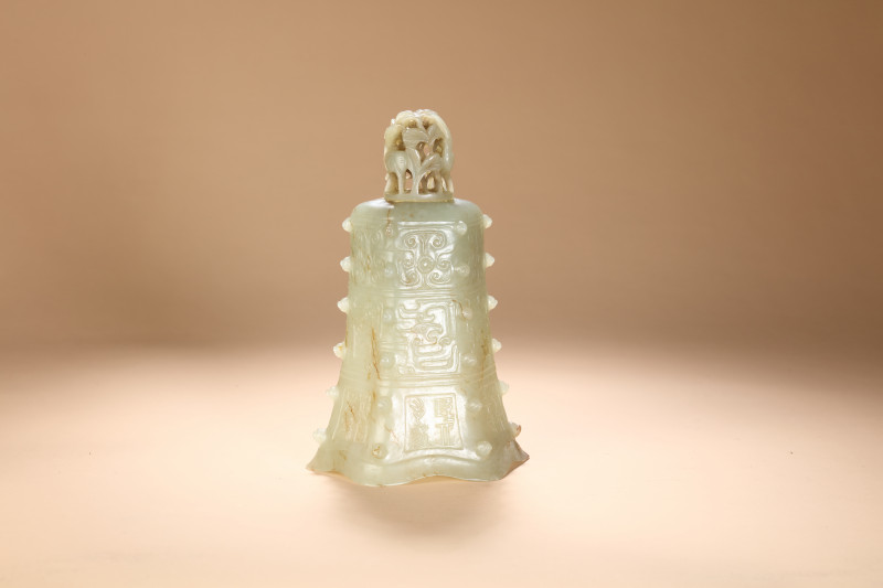 清 青白玉雕编钟 - 图7