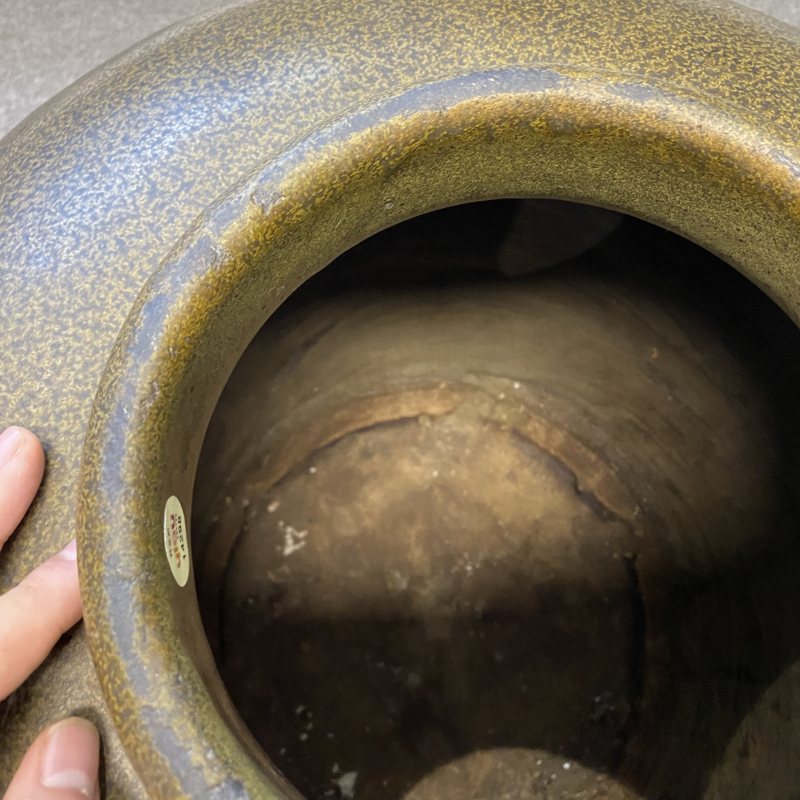 明代 茶叶末釉大缸 - 图11