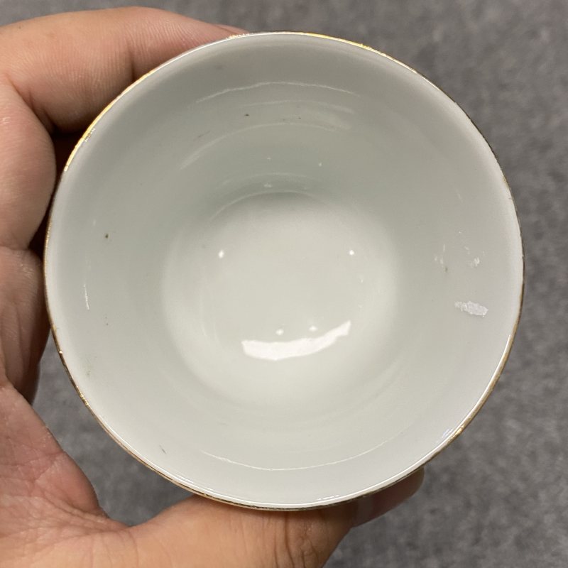 民国 粉彩仕女纹杯一对 - 图10