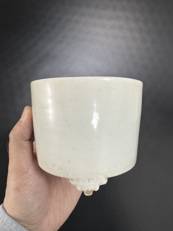 明末清初 德化窑白釉筒式炉 - 图7