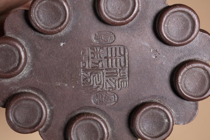 清 杨凤年製紫砂竹节茶叶罐一对 - 图6