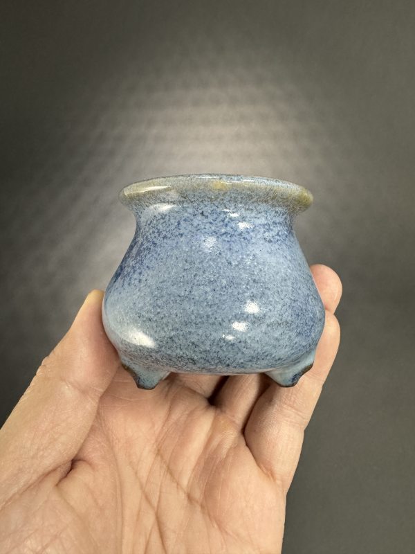 明 钧窑蓝釉香炉 - 图4