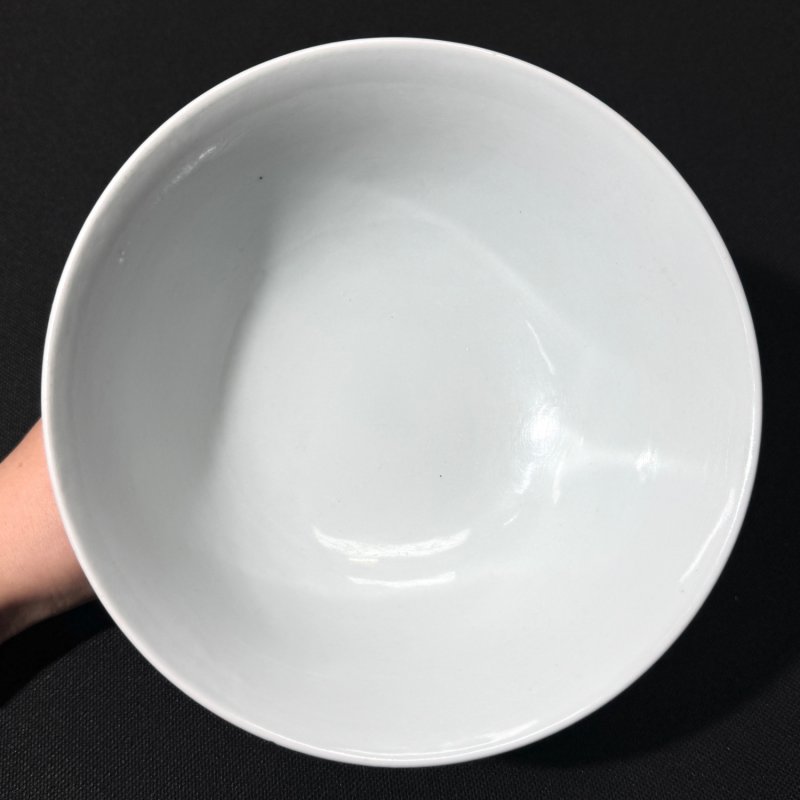 清雍正 青花釉里红三多纹高足碗 - 图6