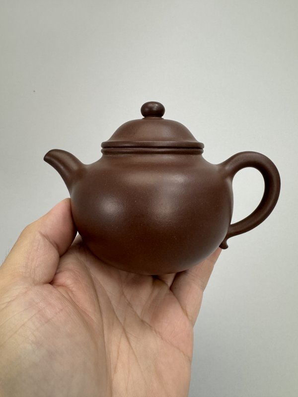 清 潘虔荣制紫泥莲子壶 - 图3