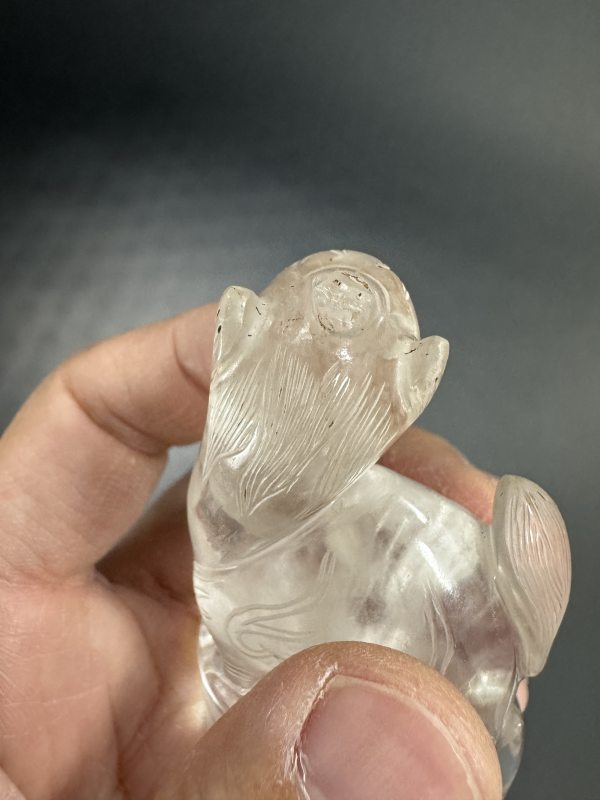 明 水晶雕麒麟钮章料 - 图8