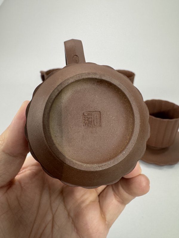 现代 王石耕制高菊九头茶具一套 - 图9