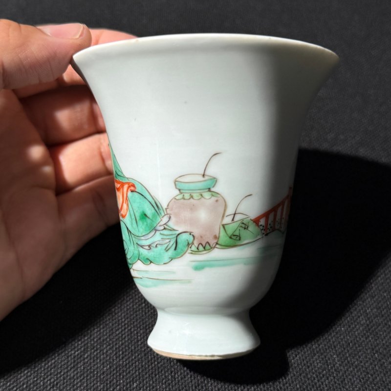 清康熙 五彩太白醉酒图铃铛杯 - 图6