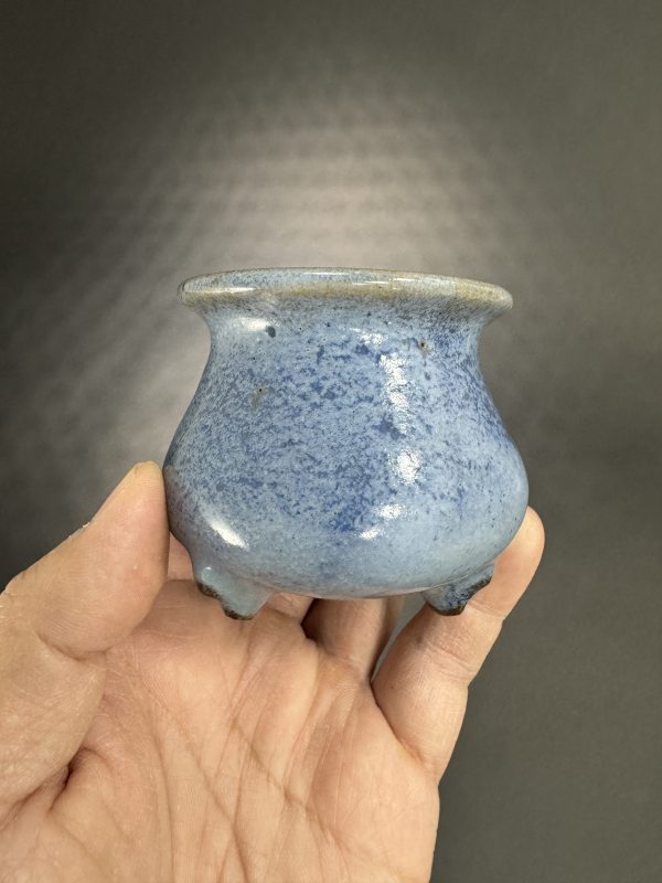 明 钧窑蓝釉香炉 - 图6