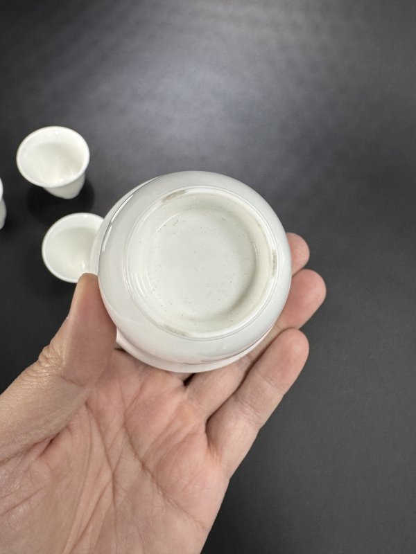 清 德化窑白釉大铃铛杯一套五只 - 图8