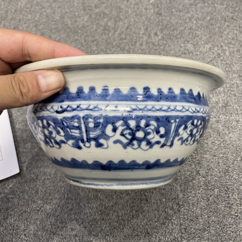 清晚期 青花夔龙纹炉 - 图7