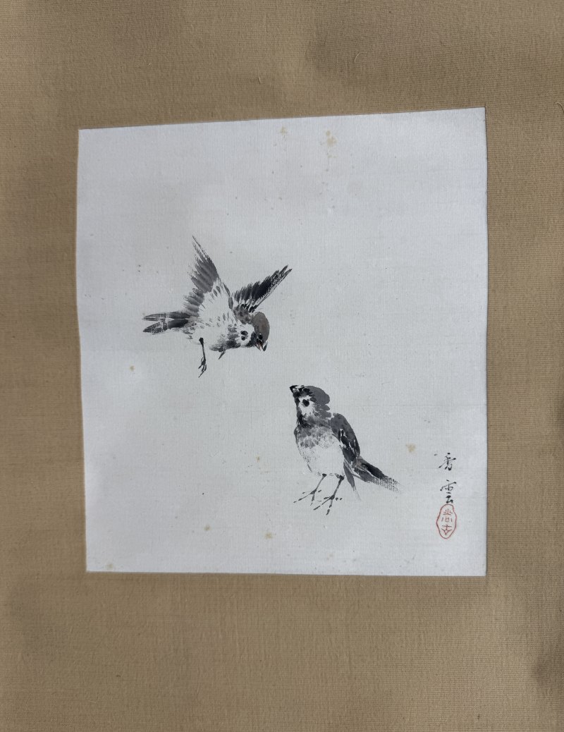 19世纪日本 花鸟图两幅 - 图8