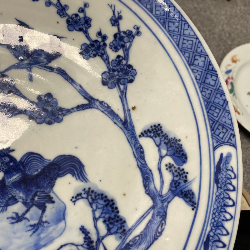 清晚期 青花喜上眉梢纹盘 - 图8