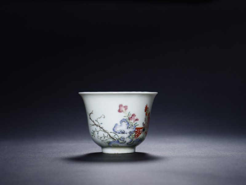 清光绪 粉彩“三公”图杯 - 图4