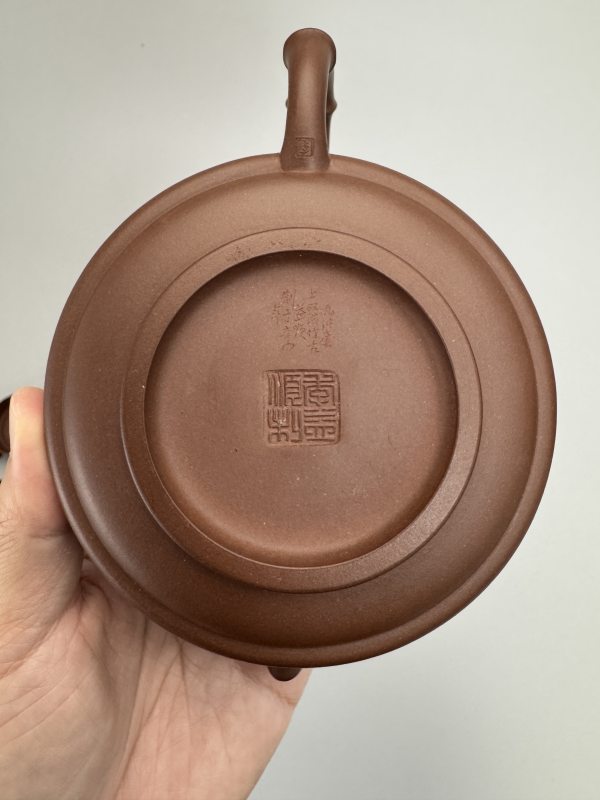 现代 季益顺紫泥上双线竹古壶九件套 - 图22