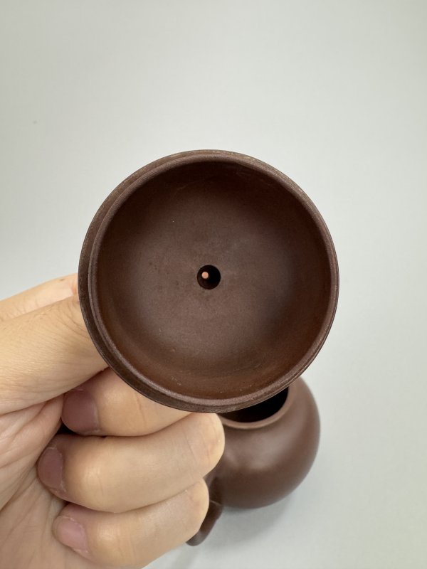 清 潘虔荣制紫泥莲子壶 - 图8