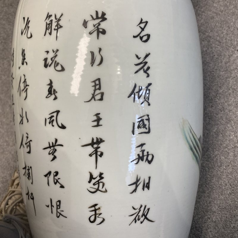 民国 粉彩人物纹大瓶一对 - 图15
