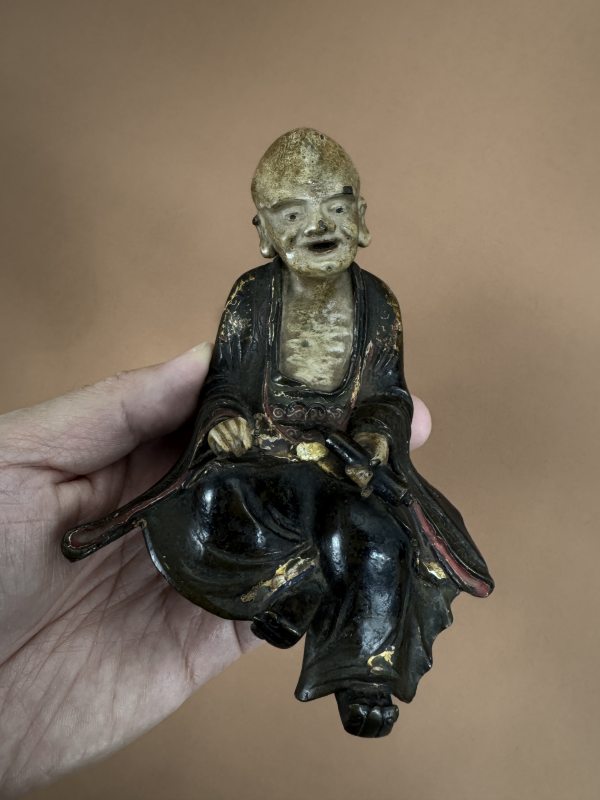 明 铜漆彩绘老子出关香薰 - 图7