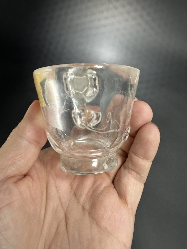 清 水晶雕螭龙纹杯 - 图6
