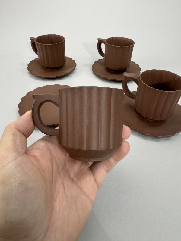 现代 王石耕制高菊九头茶具一套 - 图3