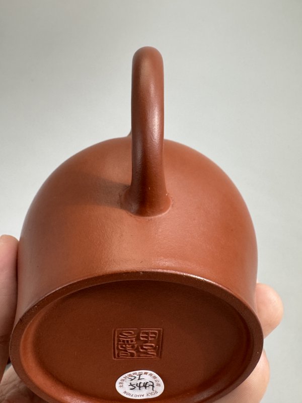 清早期 孟臣“甲子孟春”款朱泥瓮型壶 - 图19