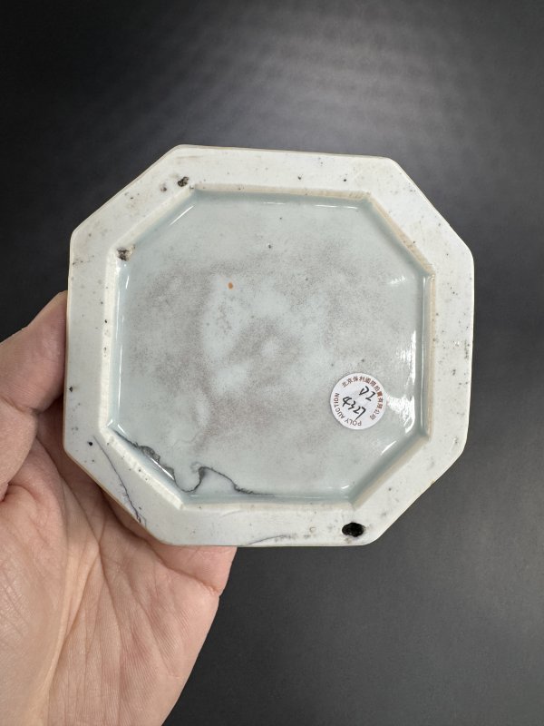 清康熙 青花杂宝纹八方形砚 - 图8