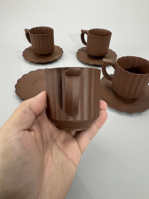 现代 王石耕制高菊九头茶具一套 - 图4