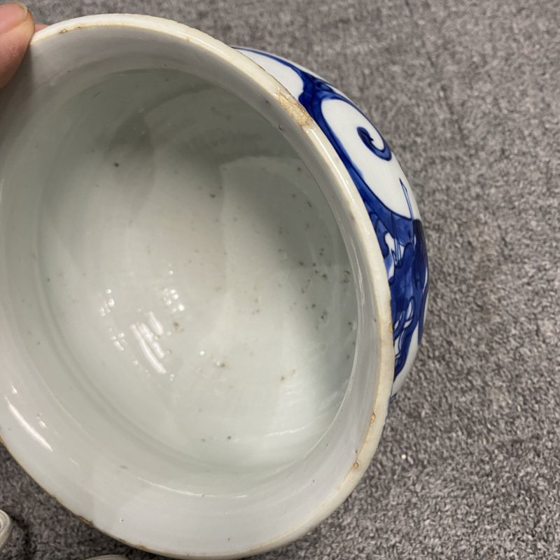 清康熙 青花双龙捧珠纹香炉 - 图17