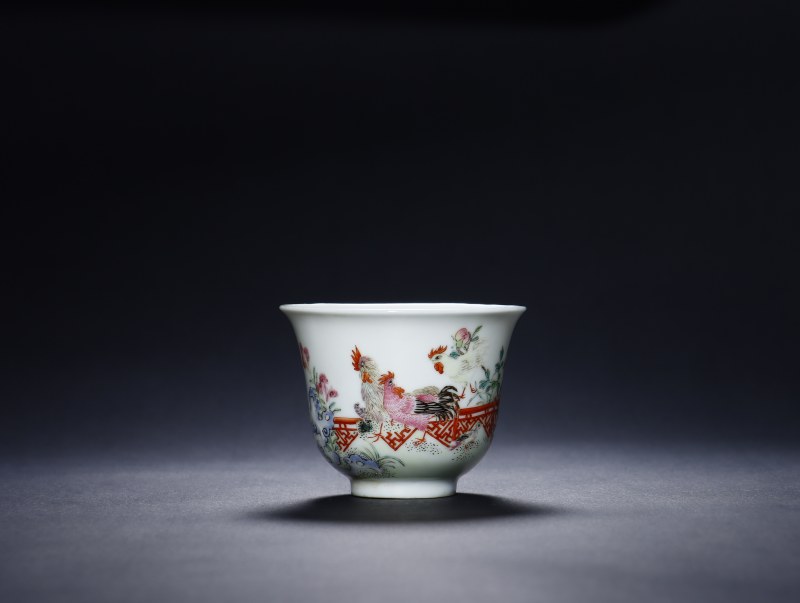 清光绪 粉彩“三公”图杯 - 图1