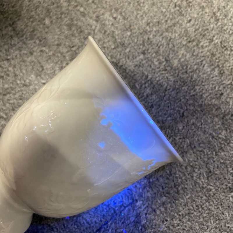 清中期 白釉模印花蝶纹铃铛杯一对 - 图20