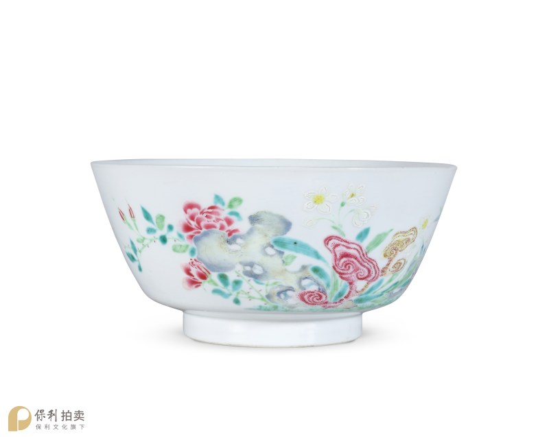 清雍正 粉彩“灵仙富贵”图内朵兰花纹碗 - 图4