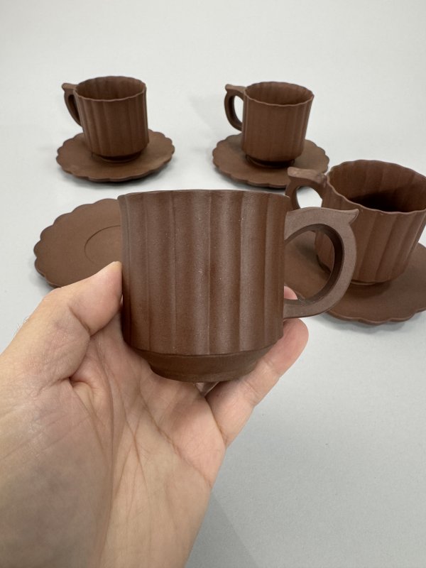 现代 王石耕制高菊九头茶具一套 - 图5