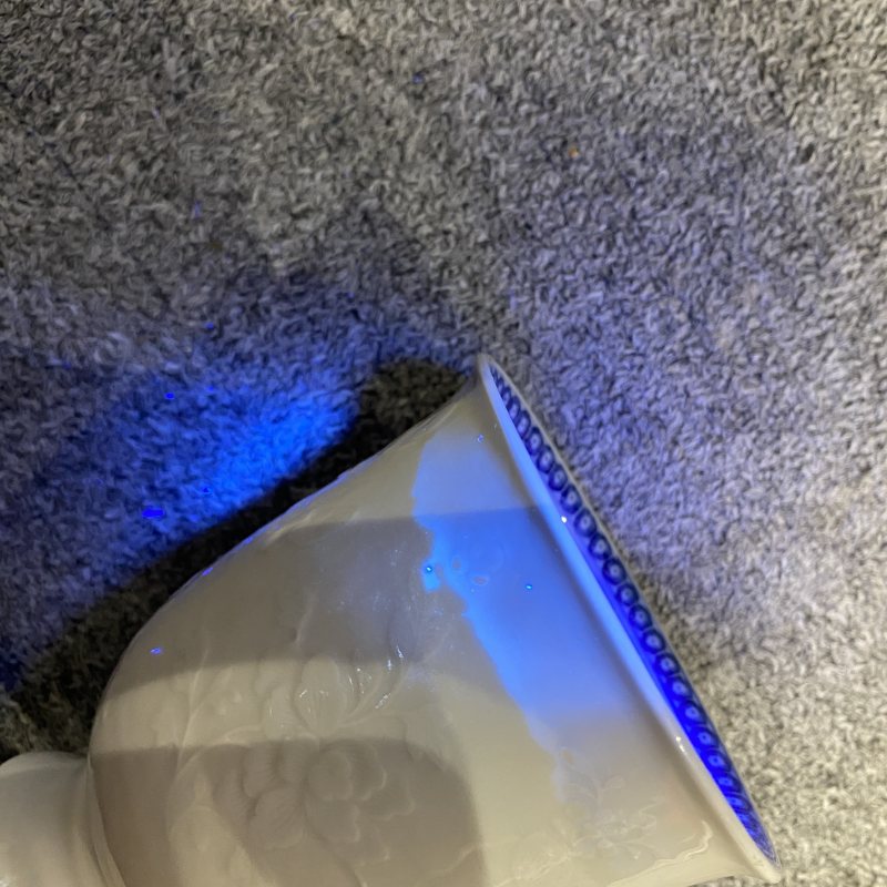 清中期 白釉模印花蝶纹铃铛杯一对 - 图21