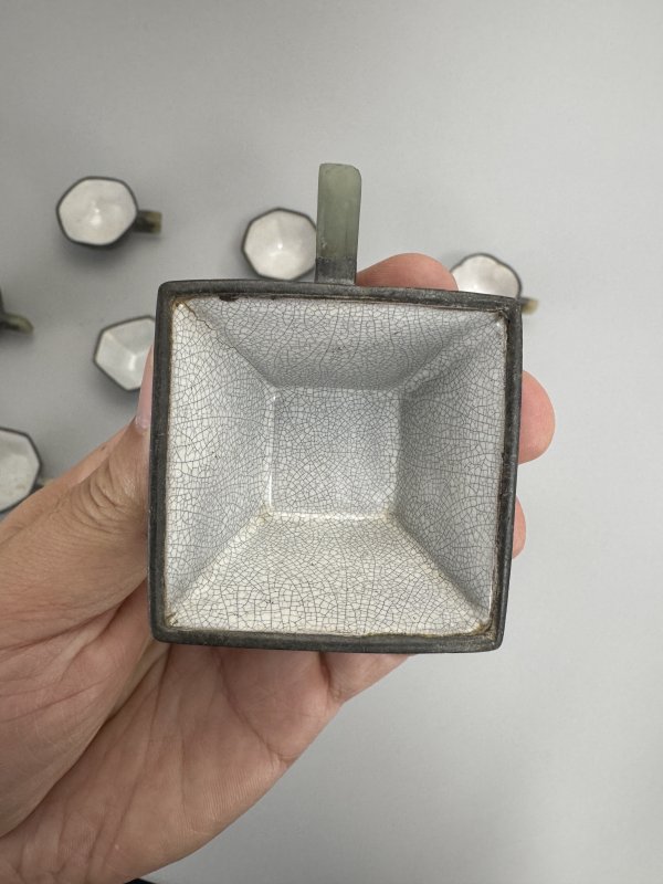 清 竹香刻锡制各式杯10只 - 图6